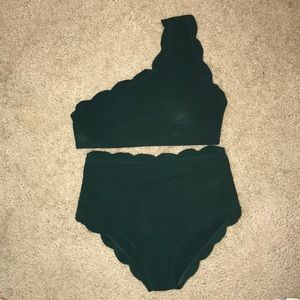 One shoulder high waisted bikini